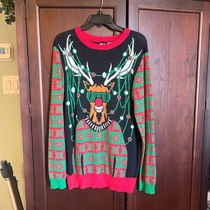 MAD Engine Black Sweater with Red Trim